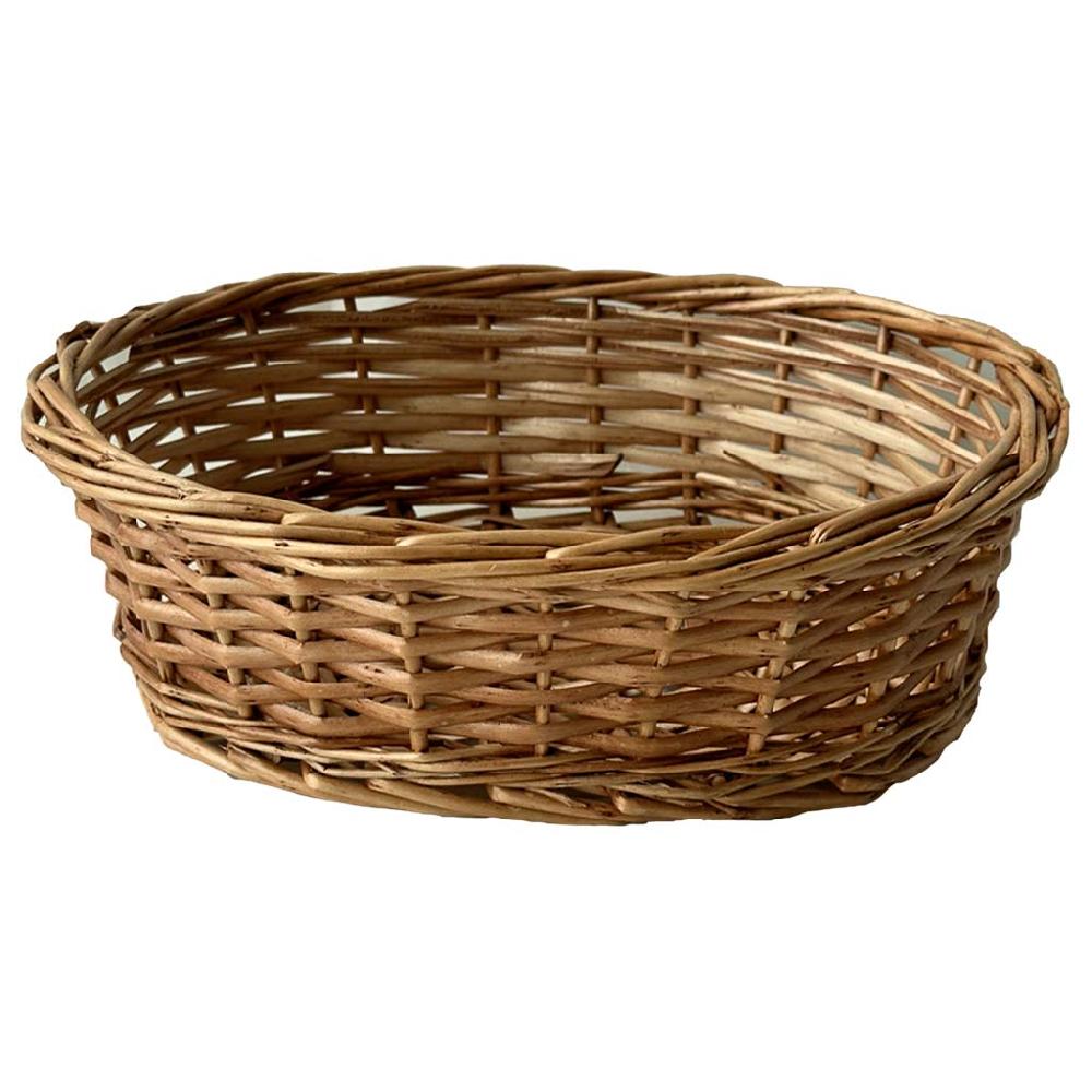 Creaciones meng HOGAR - PANERAS - cesto ovalado de mimbre marrón