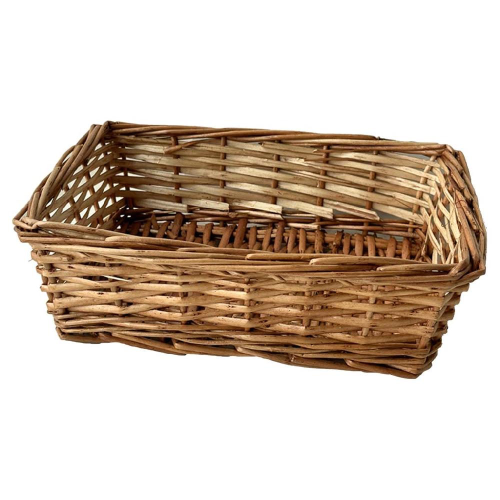 Creaciones meng HOGAR - PANERAS - cesto rectangular de mimbre marrón