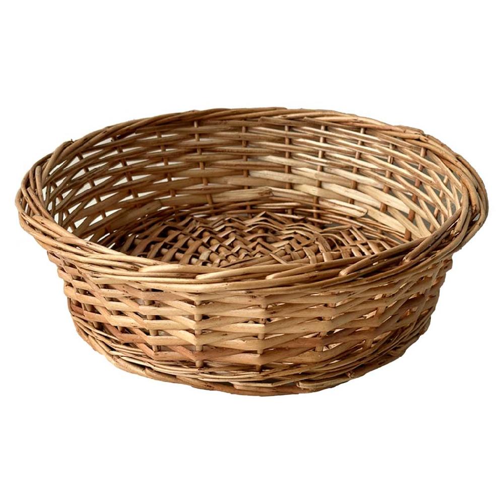 Creaciones meng HOGAR - PANERAS - cesto redondo de mimbre marrón