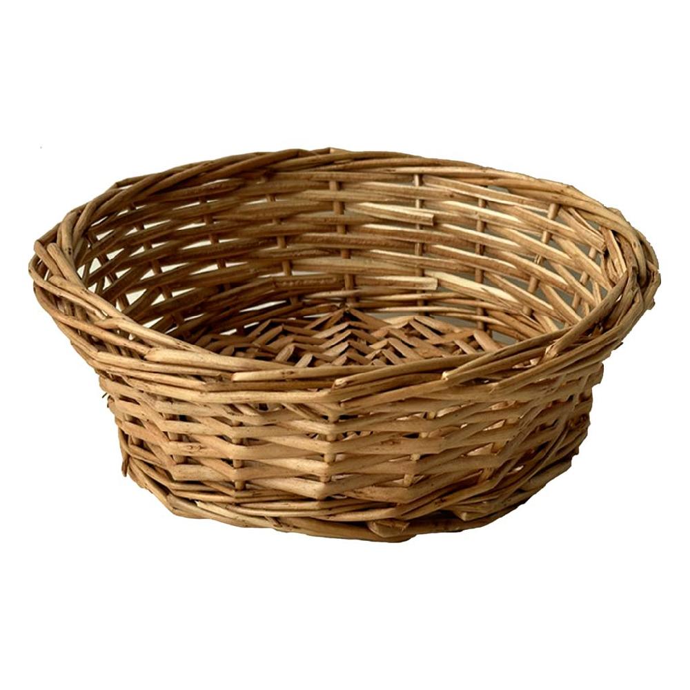 Creaciones meng HOGAR - PANERAS - cesto redondo de mimbre marrón
