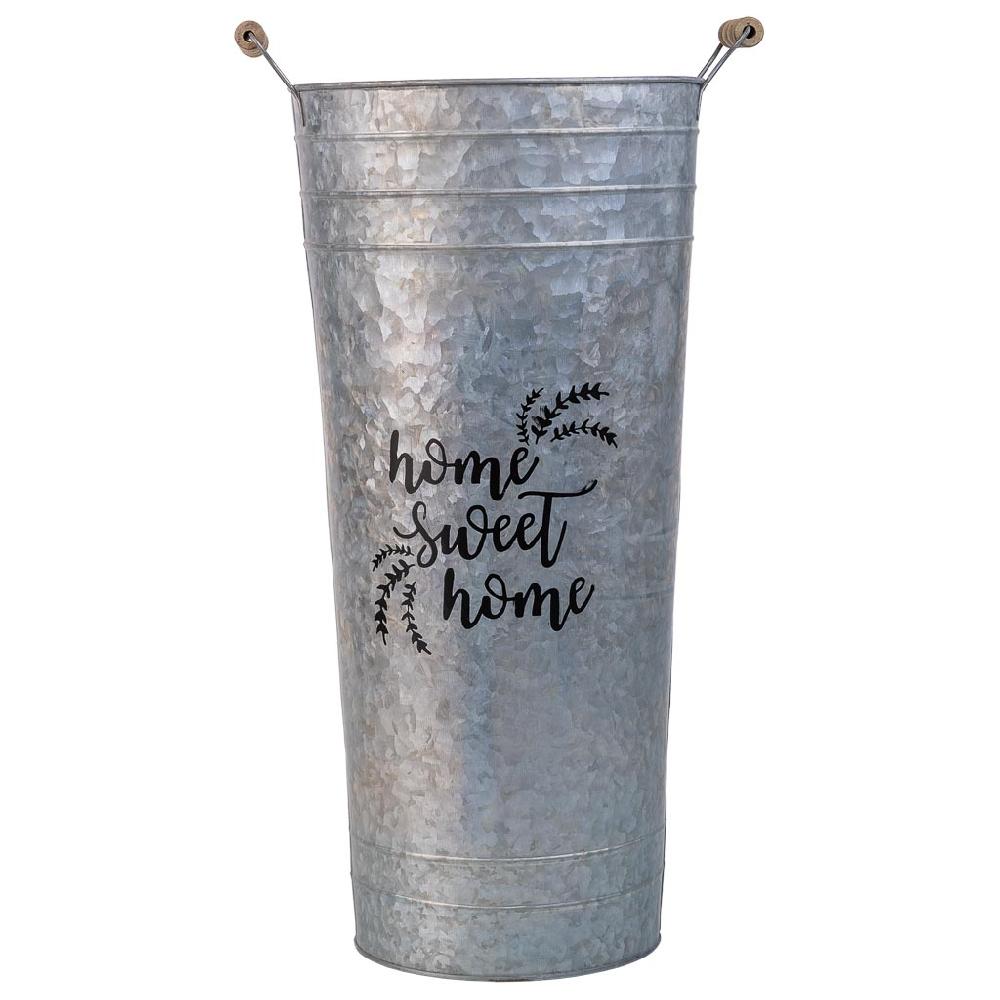 Creaciones Meng HOGAR - PARAGUEROS - Paragüero De Metal Redondo Gris