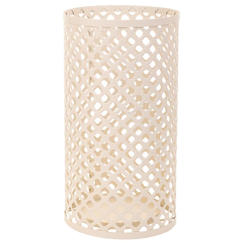 Creaciones meng HOGAR - PARAGUEROS - paraguero redondo de forja blanco