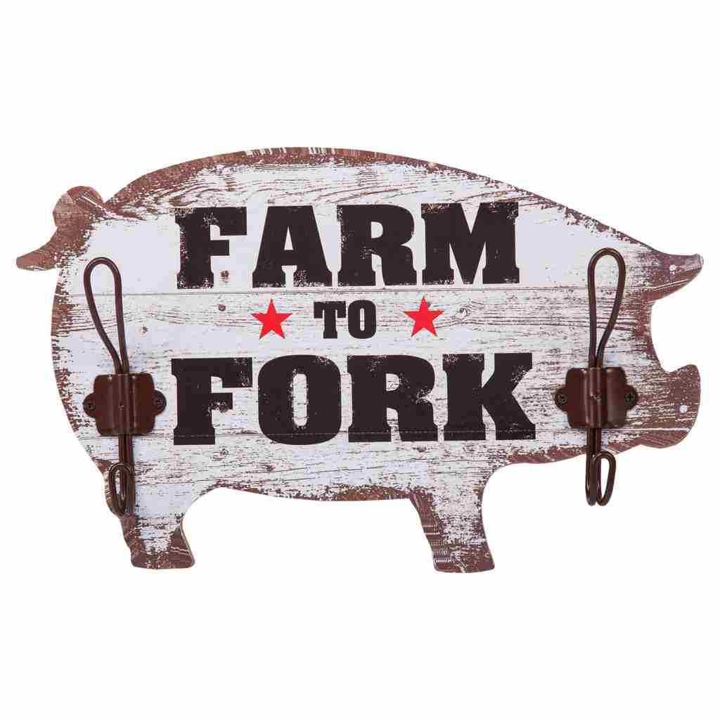 Creaciones meng HOGAR - PERCHAS - percha cerdo de pared