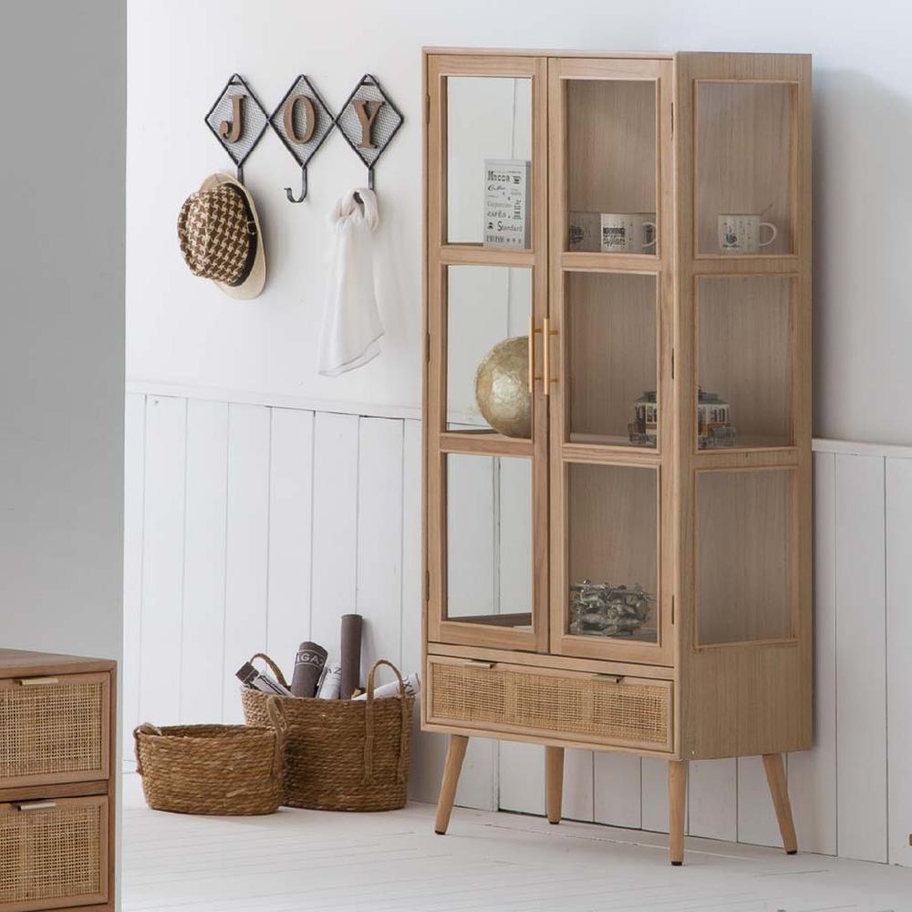 Creaciones Meng HOGAR - PERCHAS - Percha De Maderay Metal De 3 Ganchos