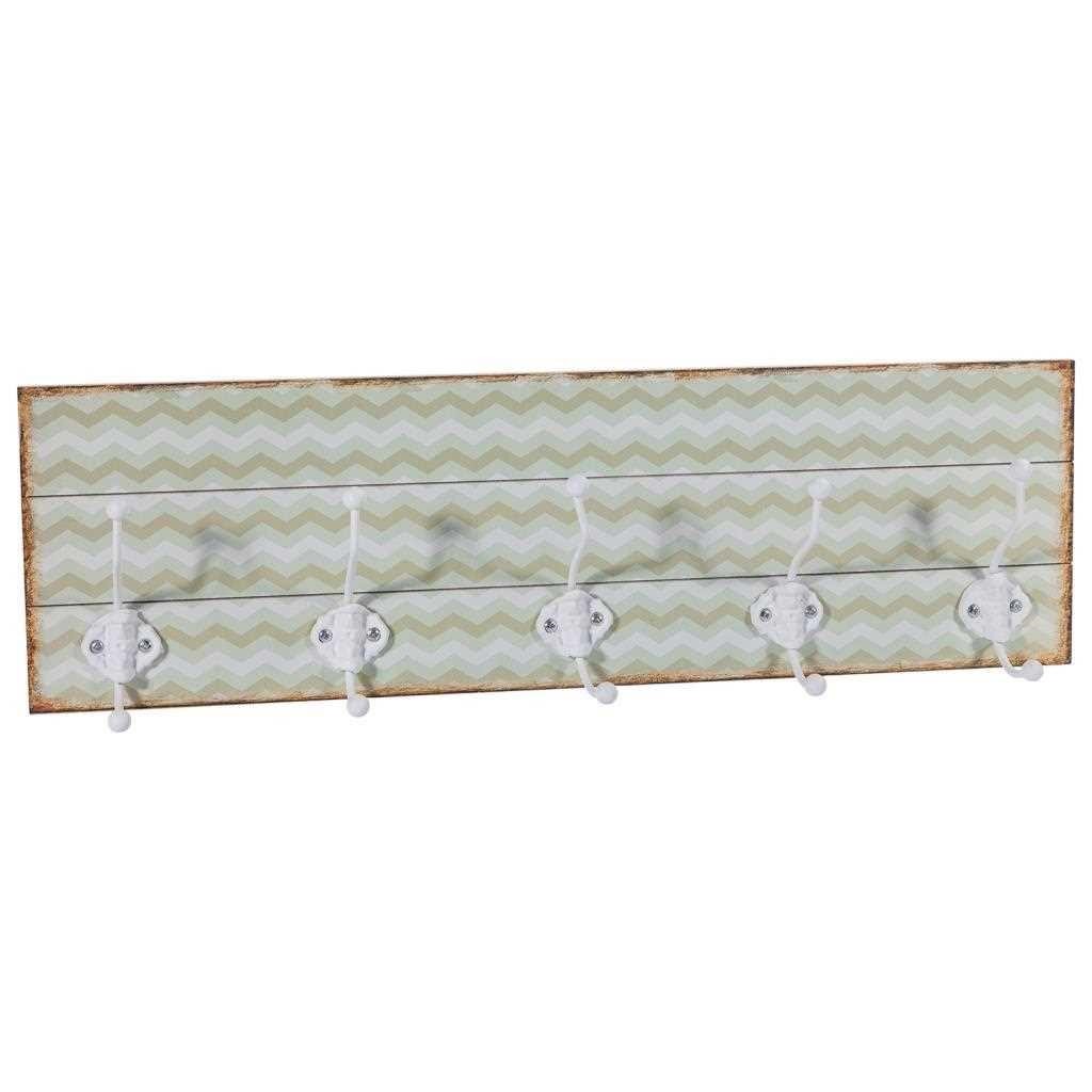 Creaciones meng HOGAR - PERCHAS - percha madera vintage 5 ganchos forja