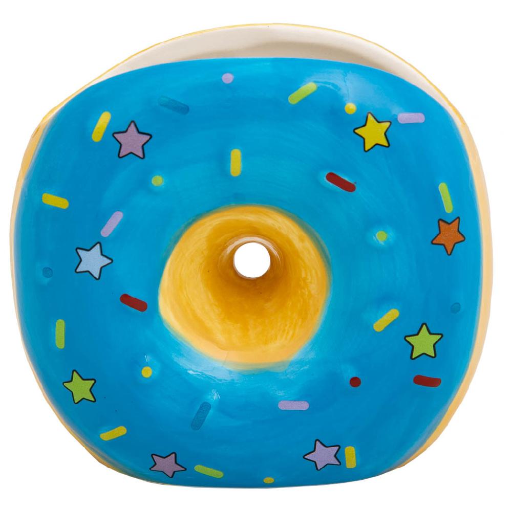 Creaciones Meng HOGAR - PORTALAPICES - Porta Lapices Donut De Ceramica Azul