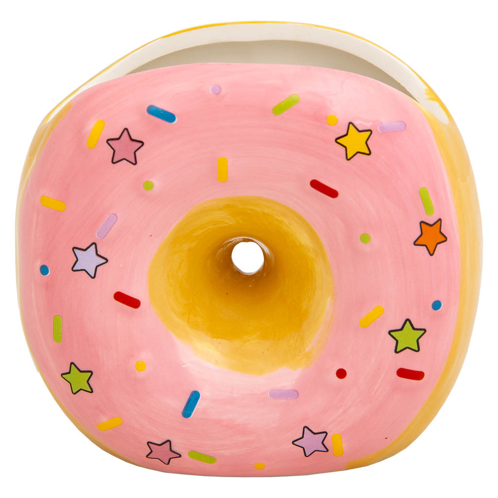 Creaciones Meng HOGAR - PORTALAPICES - Porta Lapices Donut De Ceramica Rosa