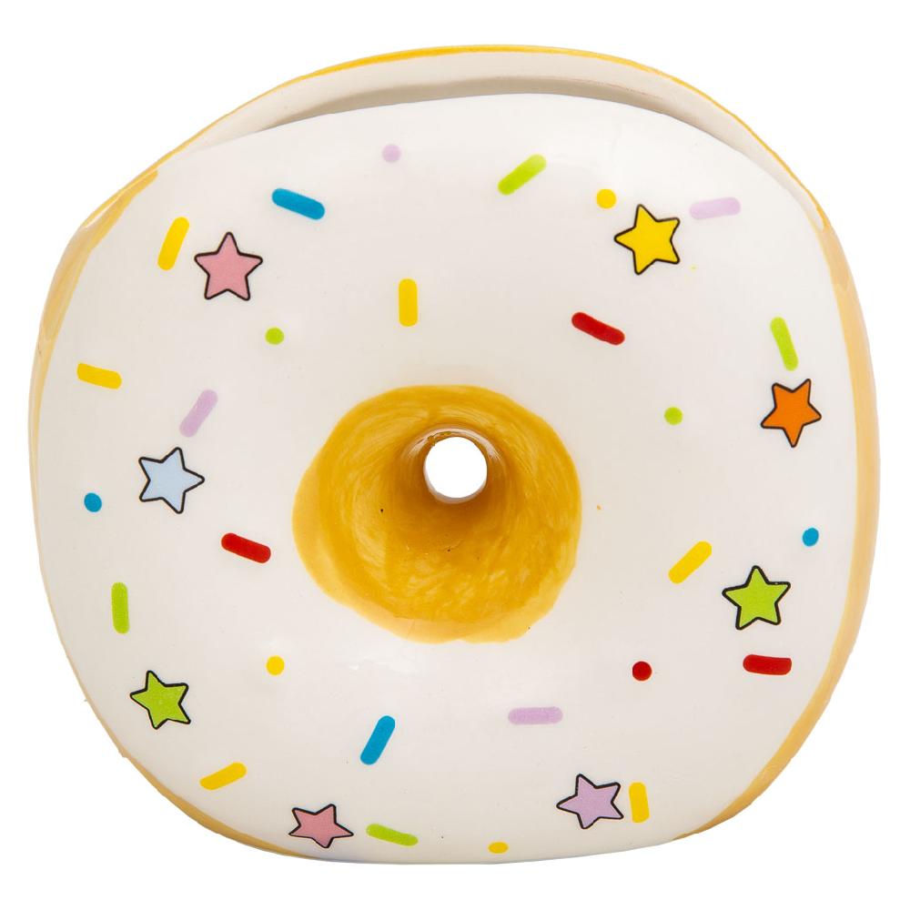 Creaciones Meng HOGAR - PORTALAPICES - Porta Lapices Donut De Ceramica Blanco