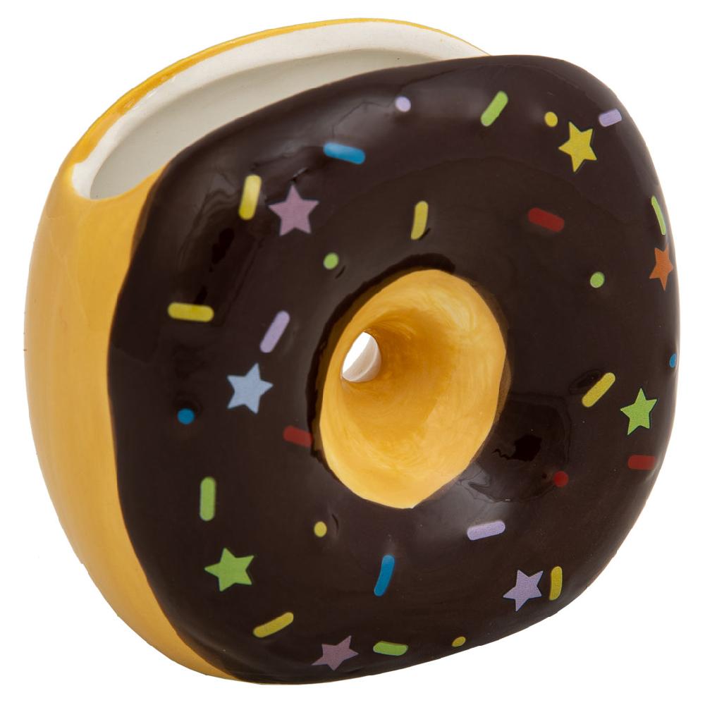 Creaciones meng HOGAR - PORTALAPICES - porta lapices donut de ceramica marron
