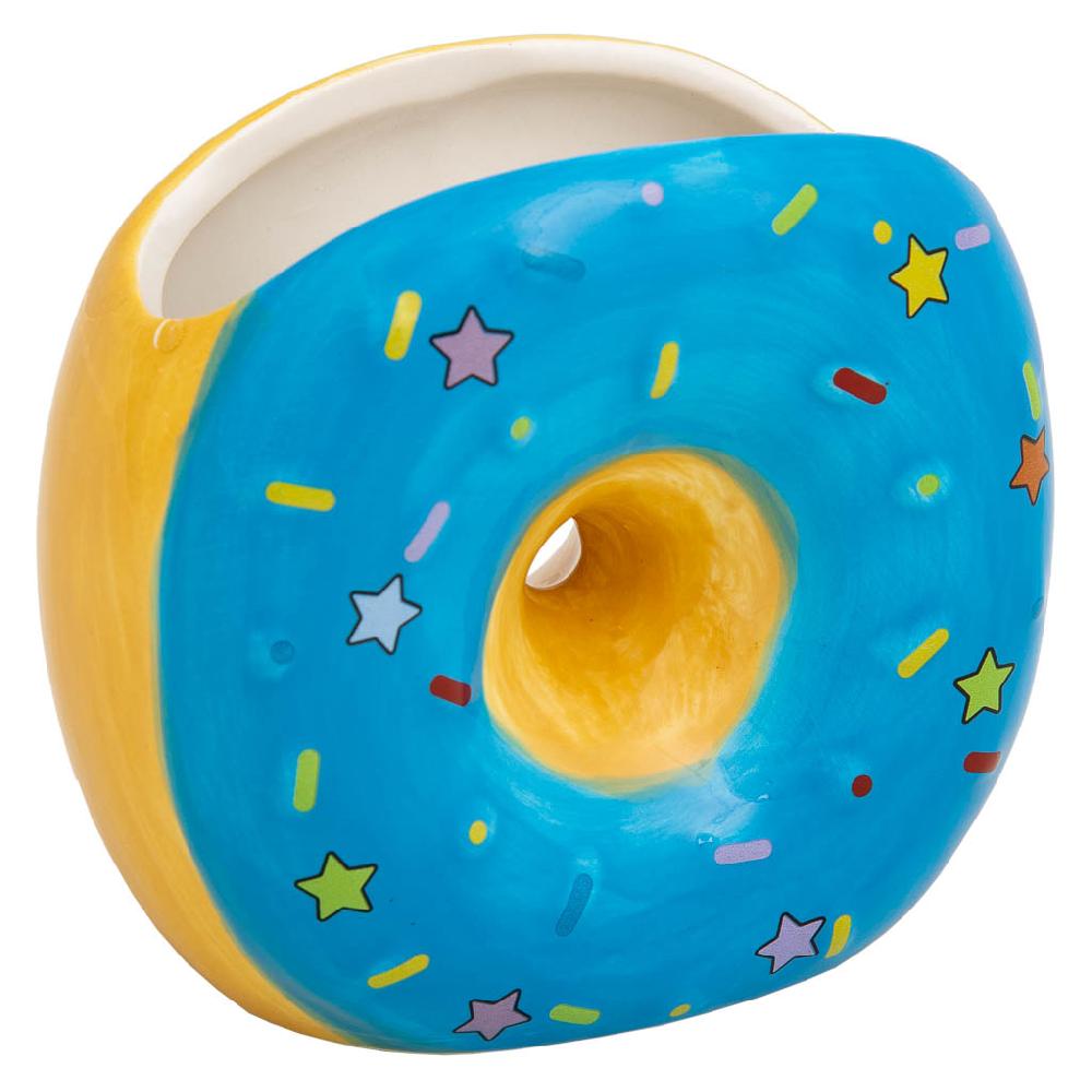 Creaciones meng HOGAR - PORTALAPICES - porta lapices donut de ceramica azul