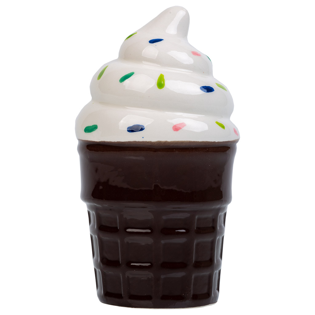 Creaciones Meng HOGAR - PORTALAPICES - Porta Lapices Helado De Ceramica Marron