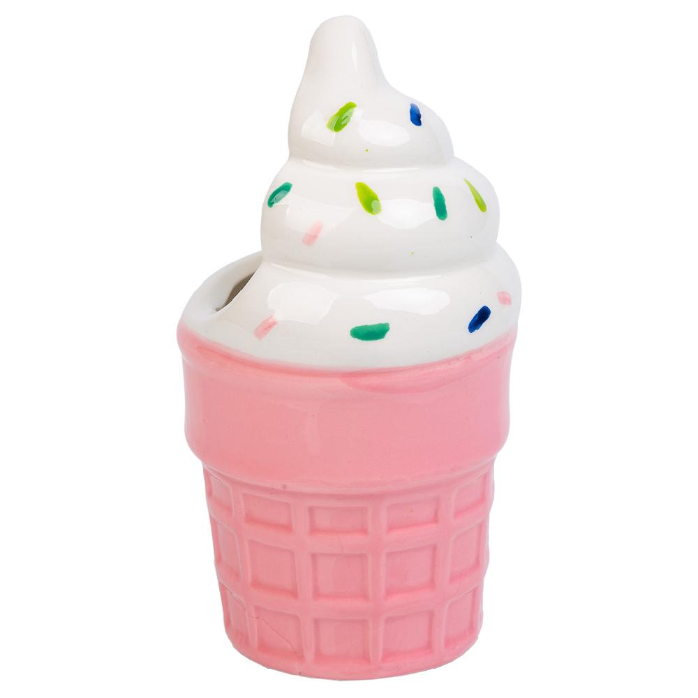 Creaciones meng HOGAR - PORTALAPICES - porta lapices helado de ceramica rosa