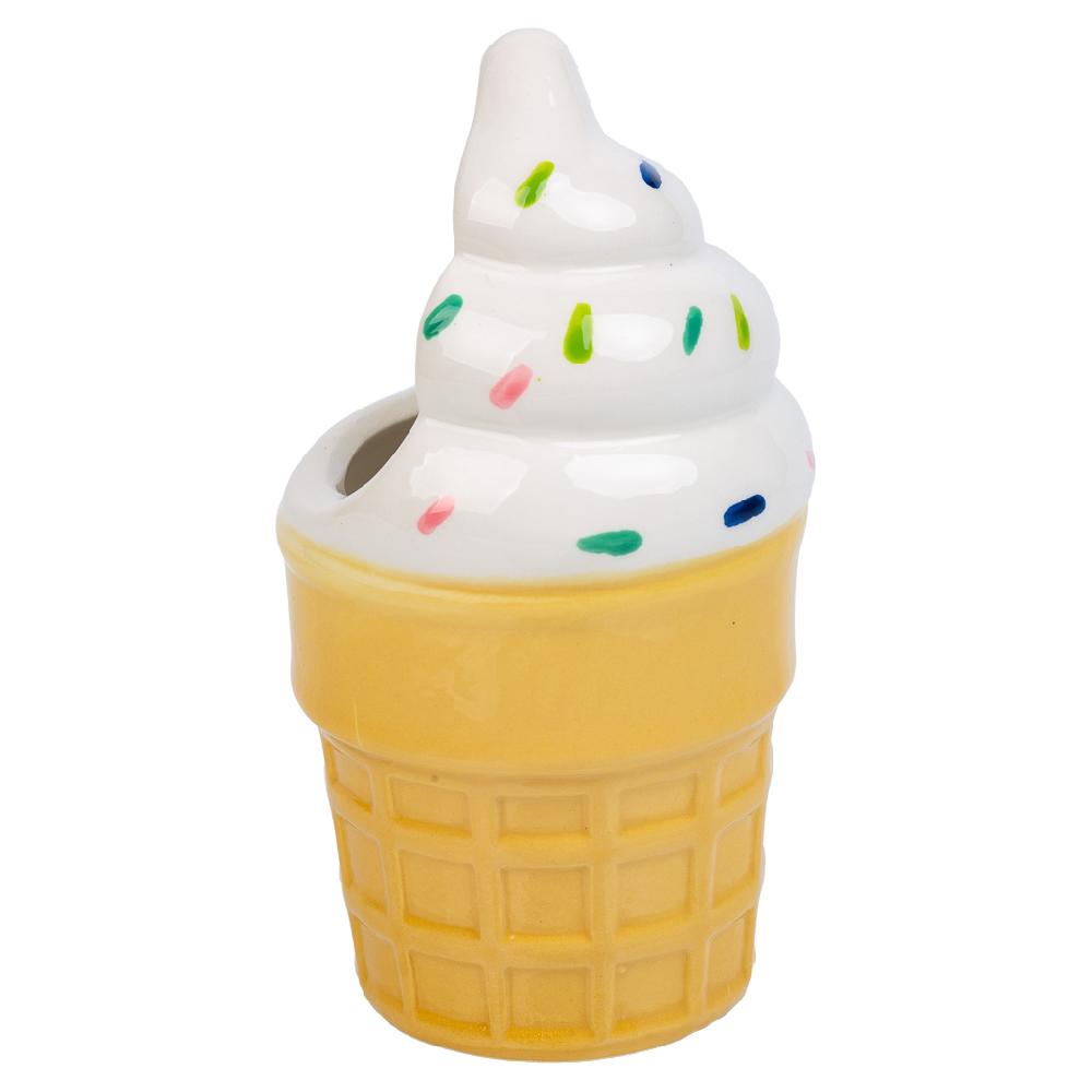 Creaciones meng HOGAR - PORTALAPICES - porta lapices helado de ceramica naranja