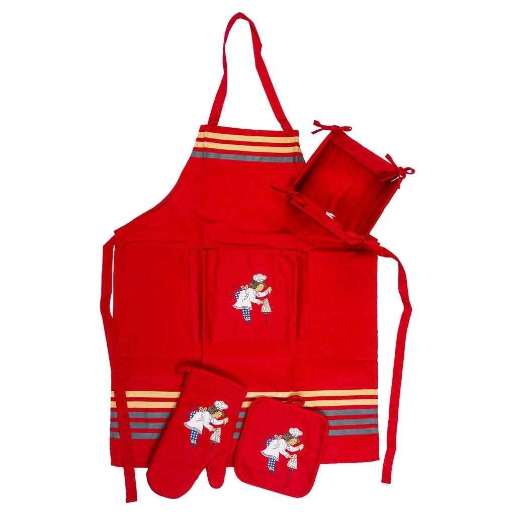 Creaciones meng HOGAR - TEXTIL COCINA - juego 4 piezas textil cocina