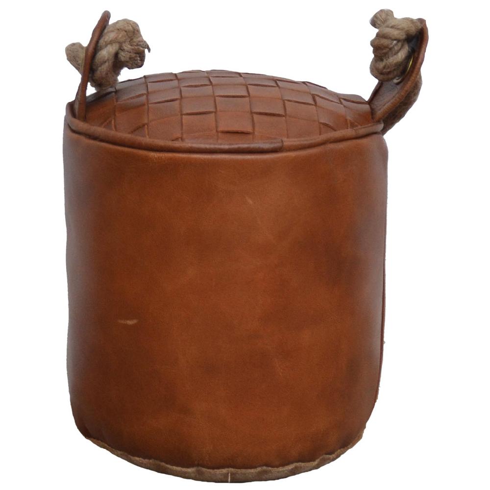Creaciones meng HOGAR - TOPES DE PUERTA - tope de puerta de piel y cuerda marron