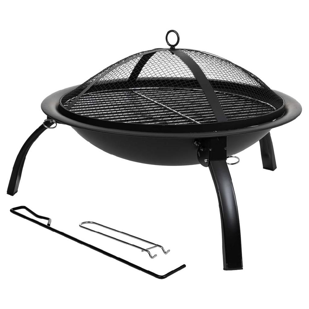 Creaciones meng HOGAR - VARIOS HOGAR - barbacoa exterior de metal con parrilla negro