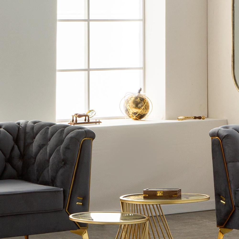 Creaciones Meng HOGAR - VARIOS HOGAR - Descalzador De Mano De Madera Y Metal Dorado