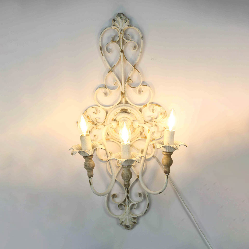 Creaciones meng ILUMINACION - APLIQUES - aplique de pared de madera y metal acabado envejecido