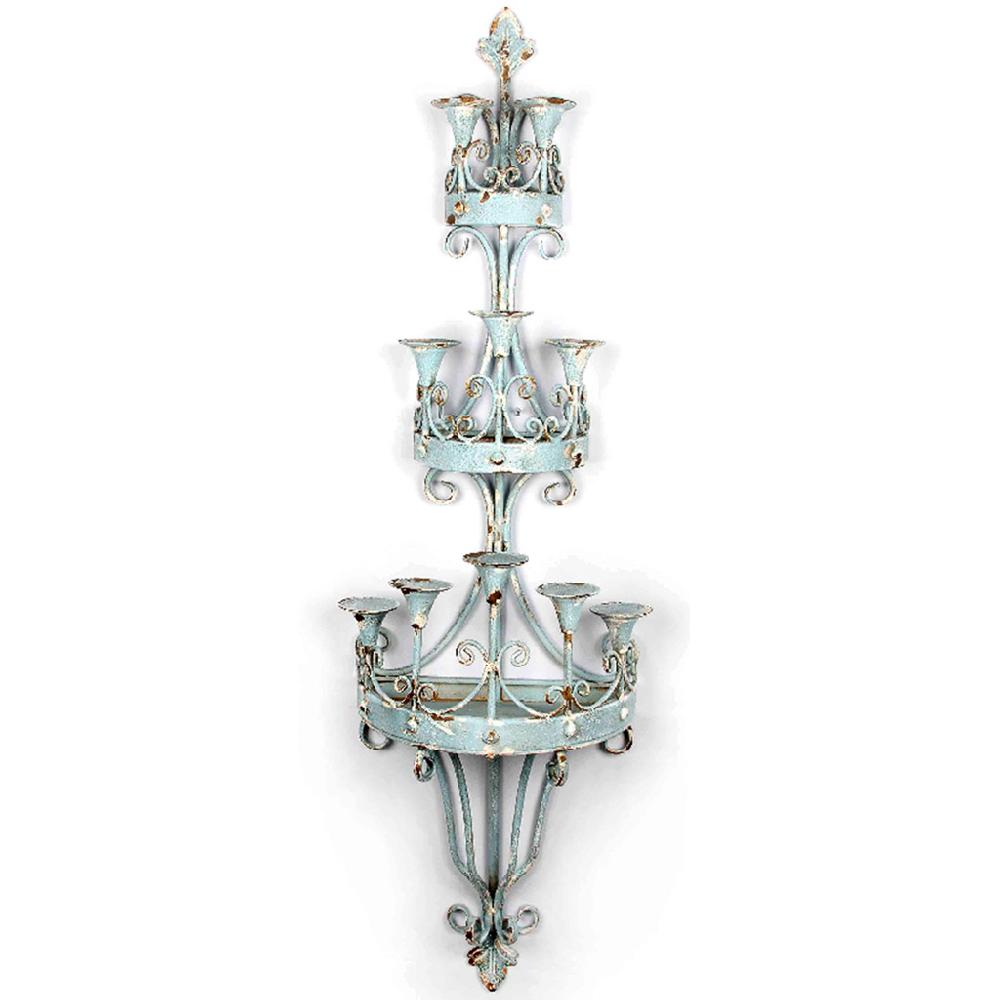 Creaciones meng ILUMINACION - APLIQUES - aplique de pared de madera y metal acabado envejecido