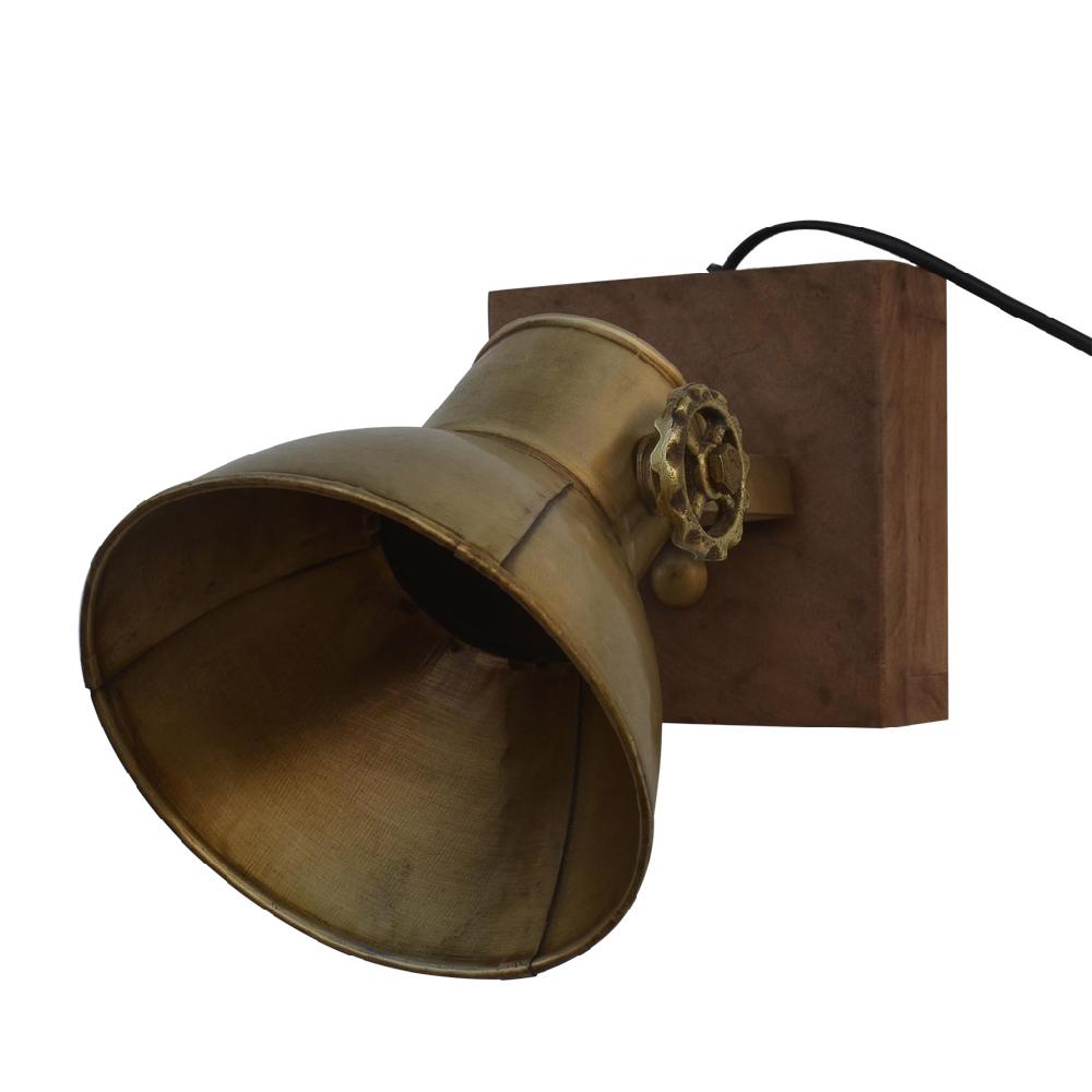 Creaciones meng ILUMINACION - APLIQUES - aplique de pared de madera y metal dorado