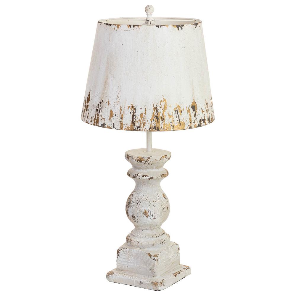 Creaciones meng ILUMINACION - LAMPARAS DE SOBREMESA - lampara de mesa de madera y metal acabado envejecido