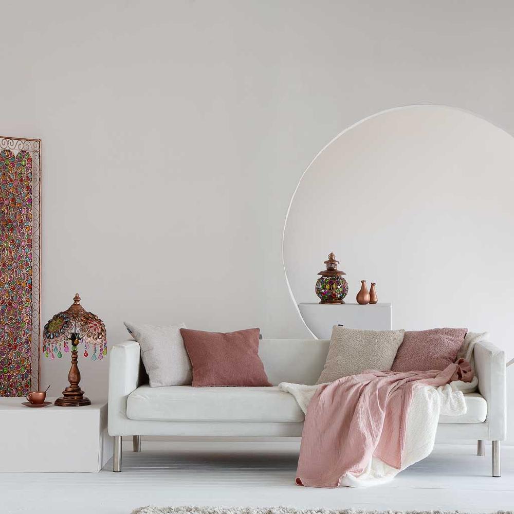 Creaciones Meng ILUMINACION - LAMPARAS DE SOBREMESA - Lámpara De Metal Cristal Acrilico De Colores