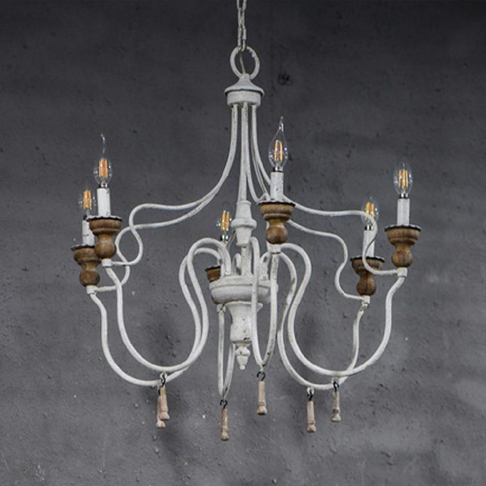 Creaciones meng ILUMINACION - LAMPARAS DE TECHO - kit lampara de techo de madera y metal acabado envejecido