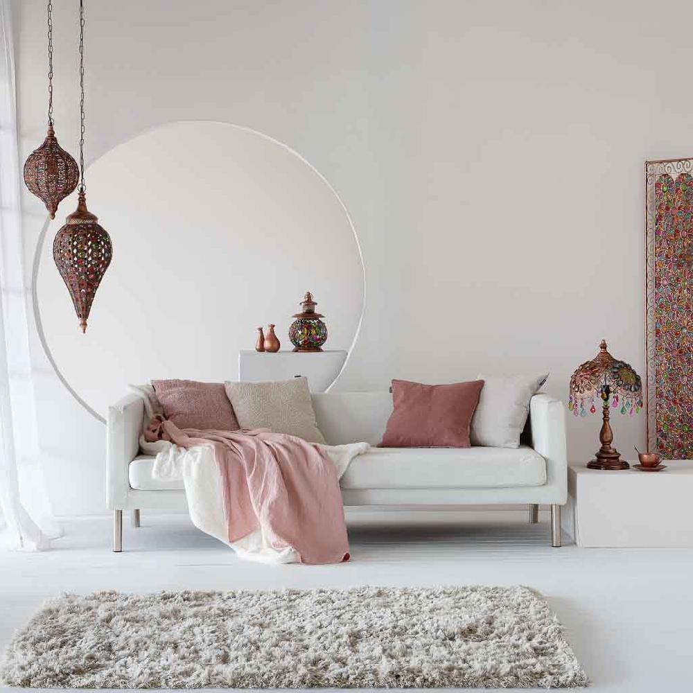 Creaciones Meng ILUMINACION - LAMPARAS DE TECHO - Lámpara De Metal Cristal Acrilico De Colores