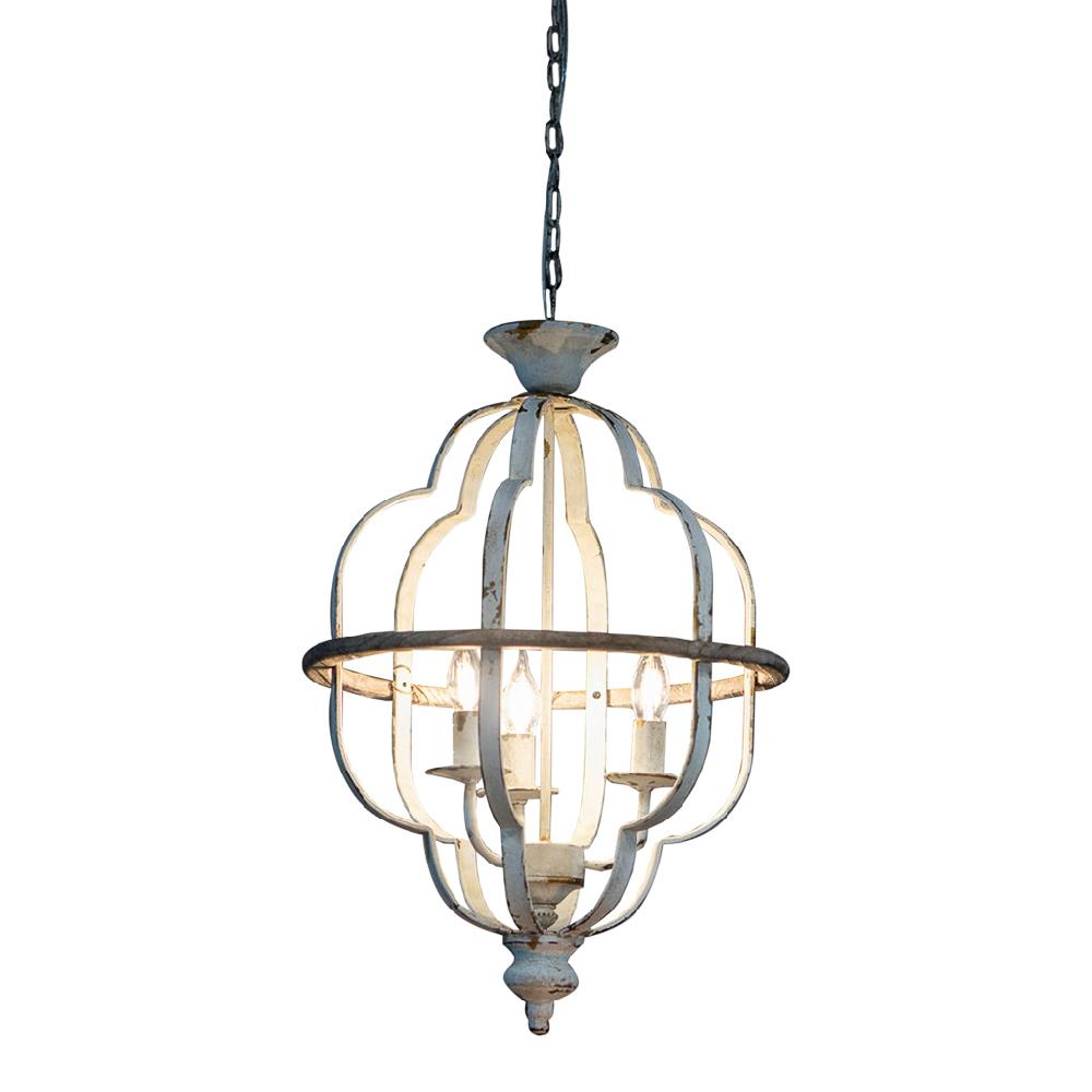 Creaciones meng ILUMINACION - LAMPARAS DE TECHO - lampara de techo de madera y metal acabado envejecido