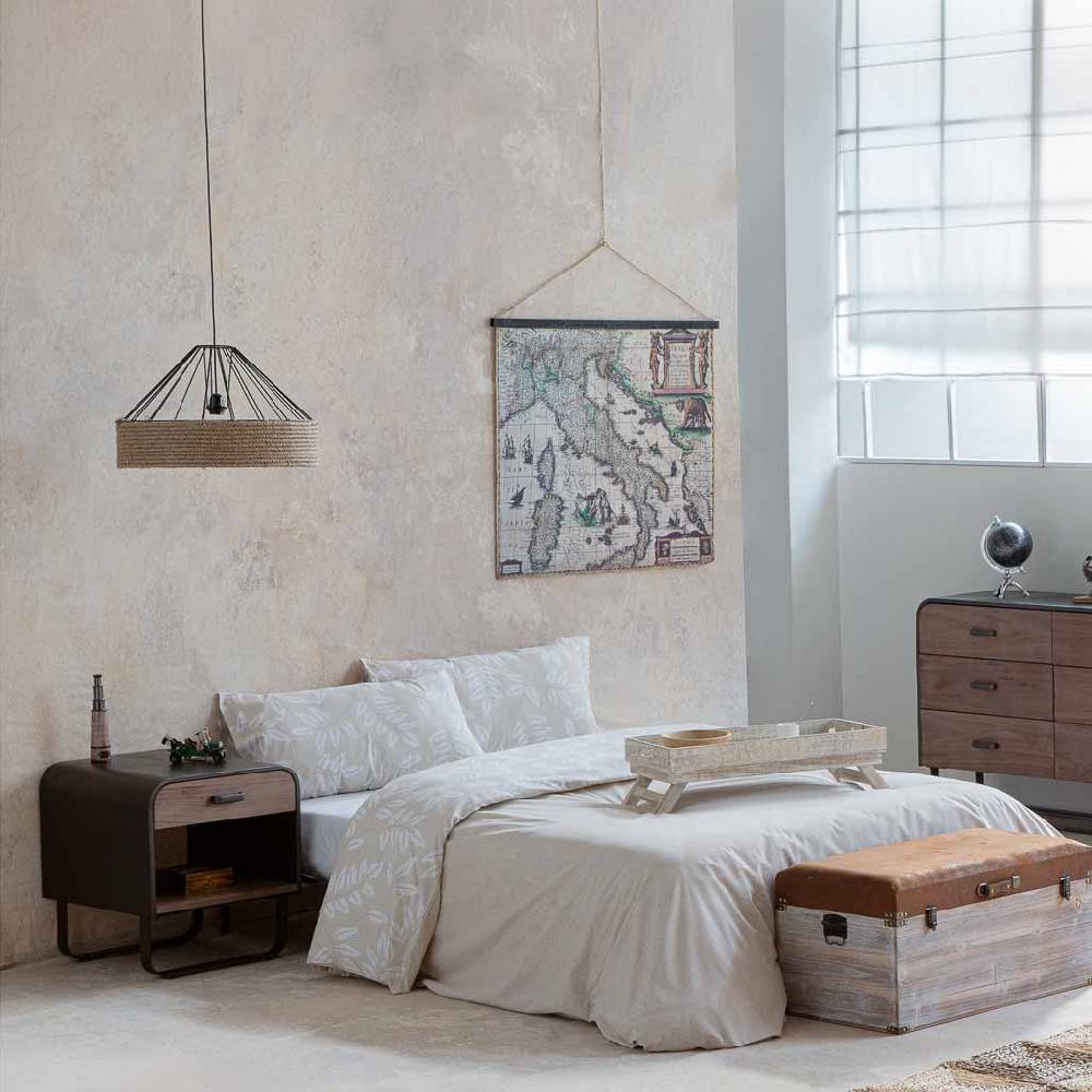 Creaciones Meng ILUMINACION - LAMPARAS DE TECHO - Lampara De Techo De Cuerda Y Metal Marron