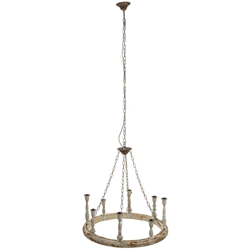 Creaciones meng ILUMINACION - LAMPARAS DE TECHO - lampara de techo de madera y metal acabado envejecido