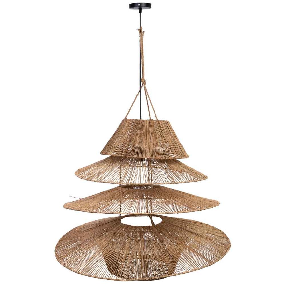 Creaciones Meng ILUMINACION - LAMPARAS DE TECHO - Lampara Techo De Ratan Marron