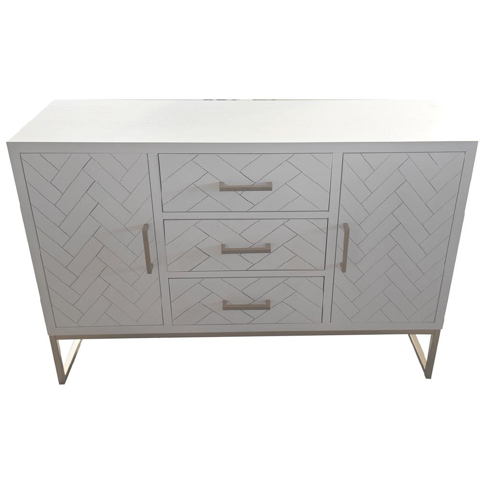 Creaciones meng MUEBLE - APARADORES - aparador de 3 cajones y 2 puertas de madera y metal