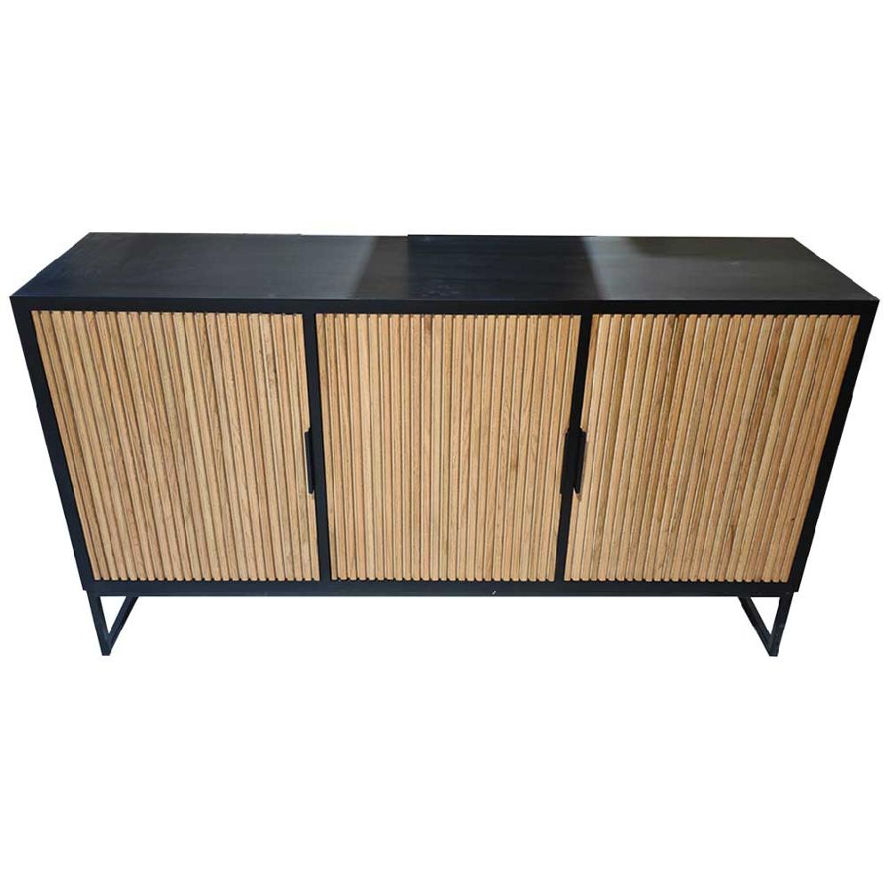 Creaciones meng MUEBLE - APARADORES - aparador de 3 puertas de madera y metal