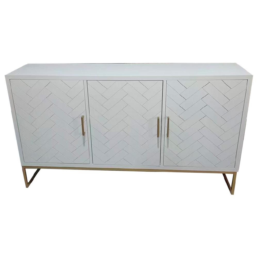 Creaciones meng MUEBLE - APARADORES - aparador de 3 puertas de madera y metal