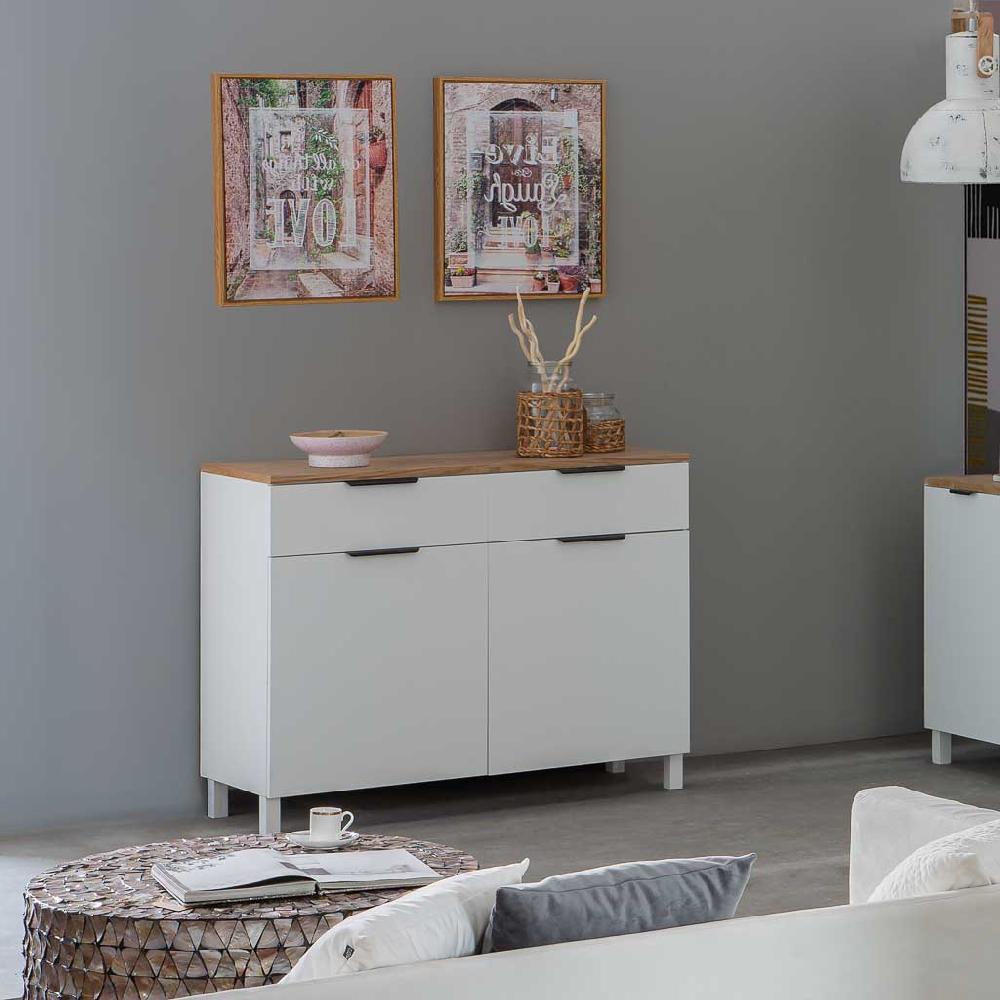 Creaciones Meng MUEBLE - APARADORES - Aparador De Madera De 2 Cajones Y 2 Puertas