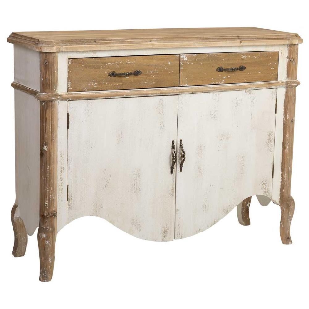 Creaciones meng MUEBLE - APARADORES - aparador de madera don 2 puertas y 2 cajones acabado envejecido