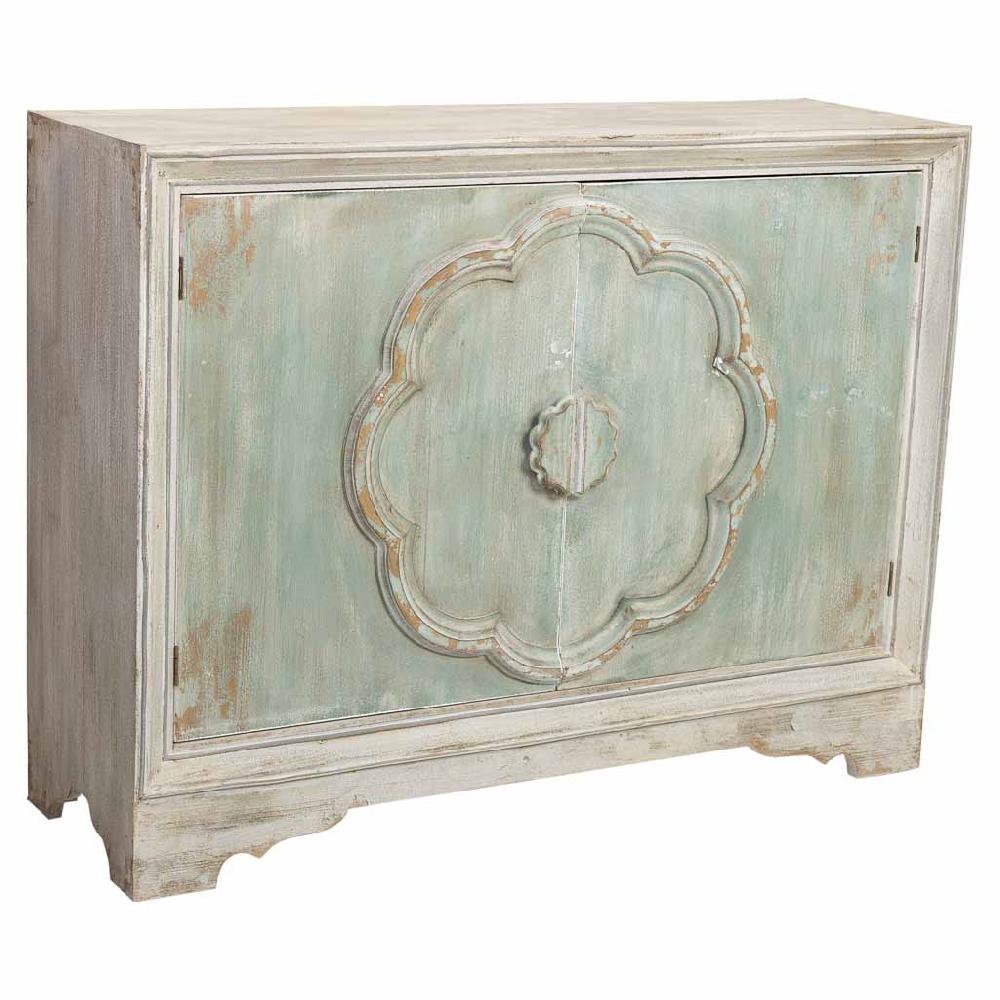 Creaciones meng MUEBLE - APARADORES - aparador de metal de 2 puertas acabado envejecido