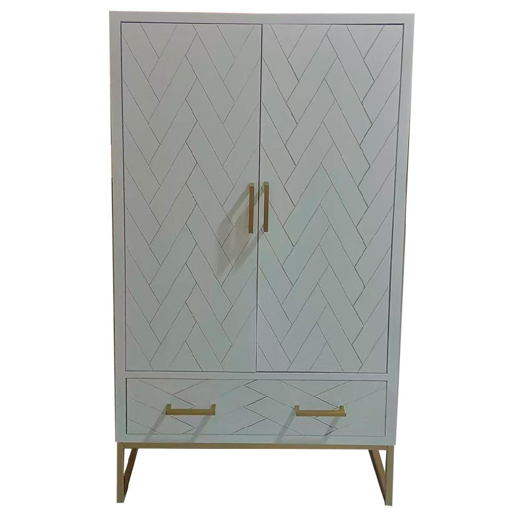 Creaciones meng MUEBLE - ARMARIO Y VITRINA - armario 2 puertas madera y metal