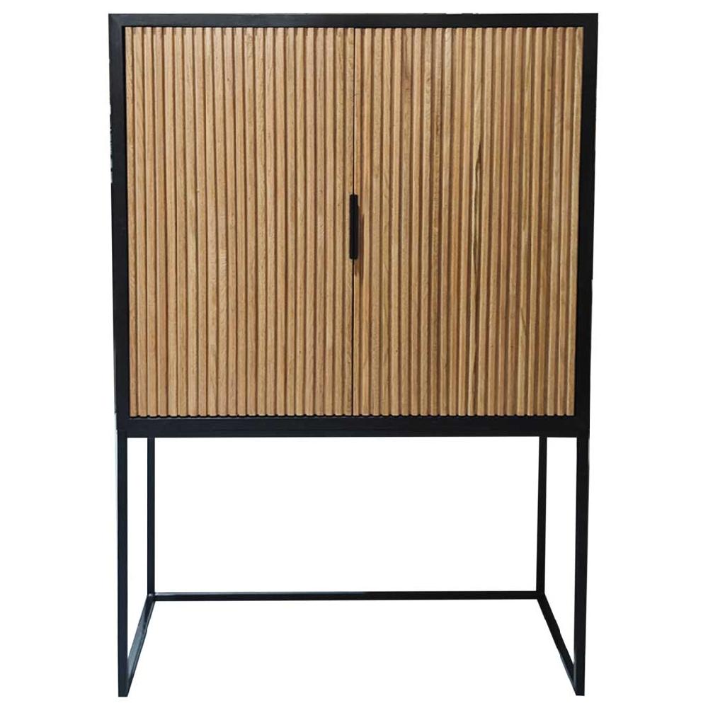 Creaciones meng MUEBLE - ARMARIO Y VITRINA - armario 2 puertas madera y metal