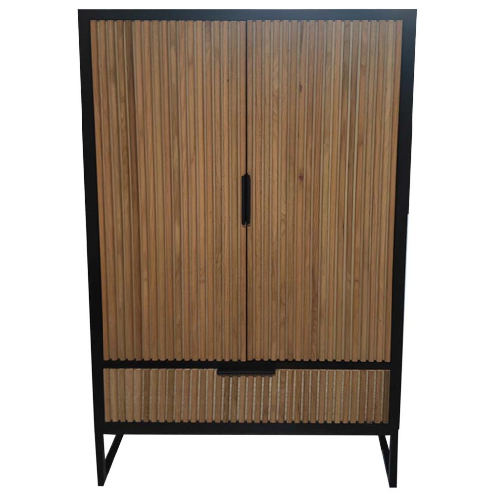 Creaciones meng MUEBLE - ARMARIO Y VITRINA - armario 2 puertas madera y metal