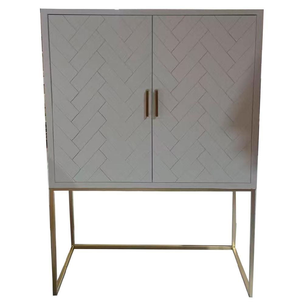 Creaciones meng MUEBLE - ARMARIO Y VITRINA - armario 2 puertas madera y metal