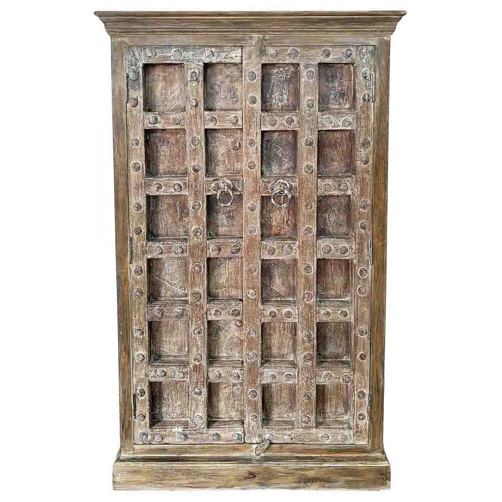 Creaciones Meng MUEBLE - ARMARIO Y VITRINA - Armario De Madera Acabado Artesanal Marron