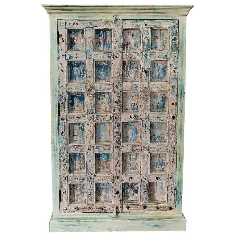 Creaciones Meng MUEBLE - ARMARIO Y VITRINA - Armario De Madera Acabado Artesanal Blanco