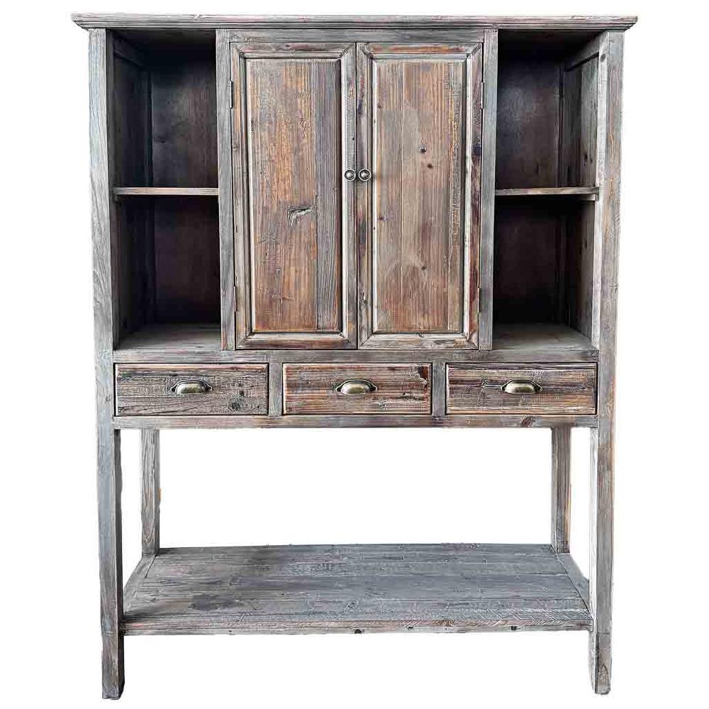 Creaciones meng MUEBLE - ARMARIO Y VITRINA - armario de madera con 2 puertas y 3 cajones