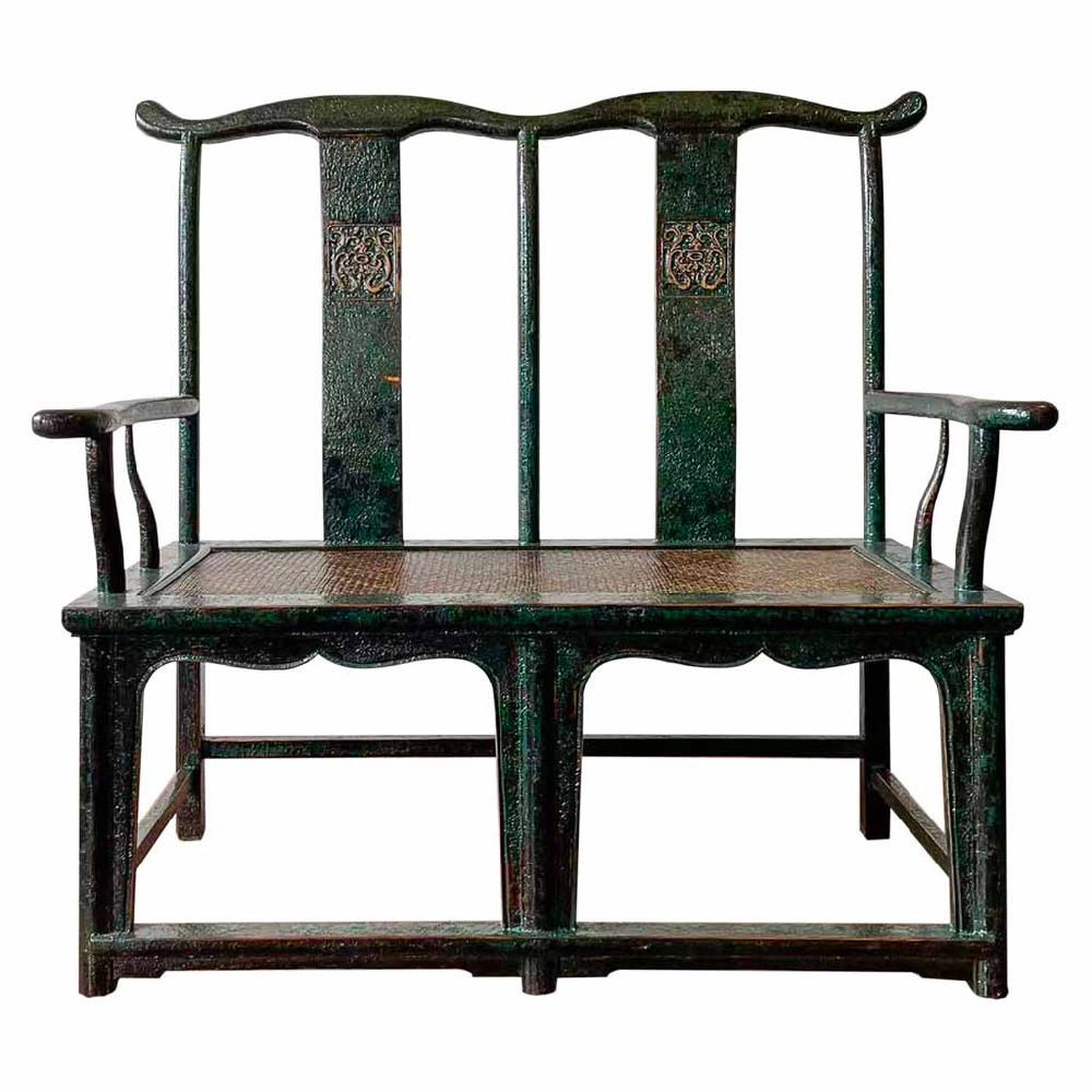 Creaciones Meng MUEBLE - BANCOS - Banco De Madera Acabado Artesanal Marron