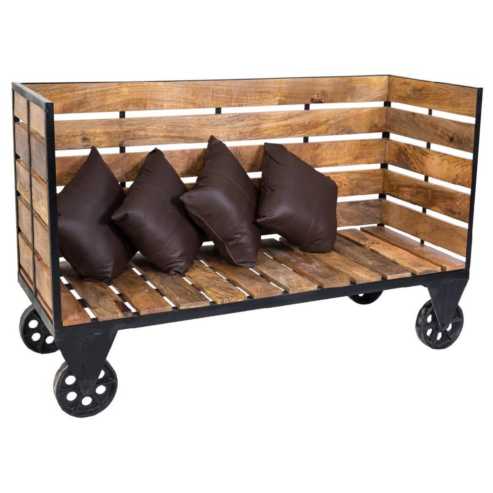 Creaciones meng MUEBLE - BANCOS - banco de madera y metal