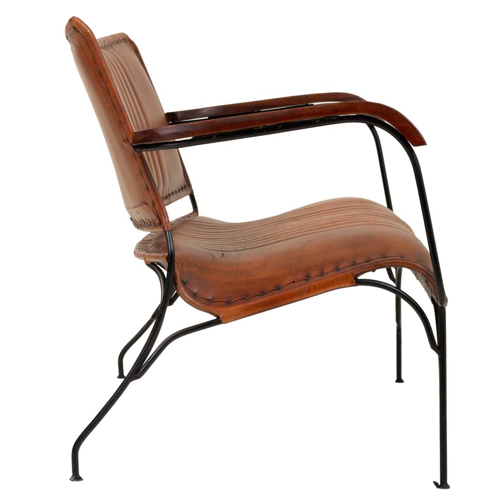 Creaciones Meng MUEBLE - BANCOS - Banco De Metal Y Piel