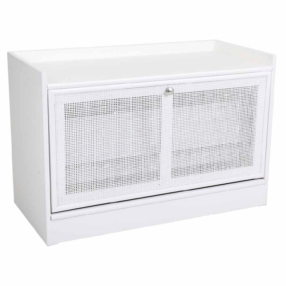 Creaciones meng MUEBLE - BANQUETAS - banqueta zapatero de madera y rejilla