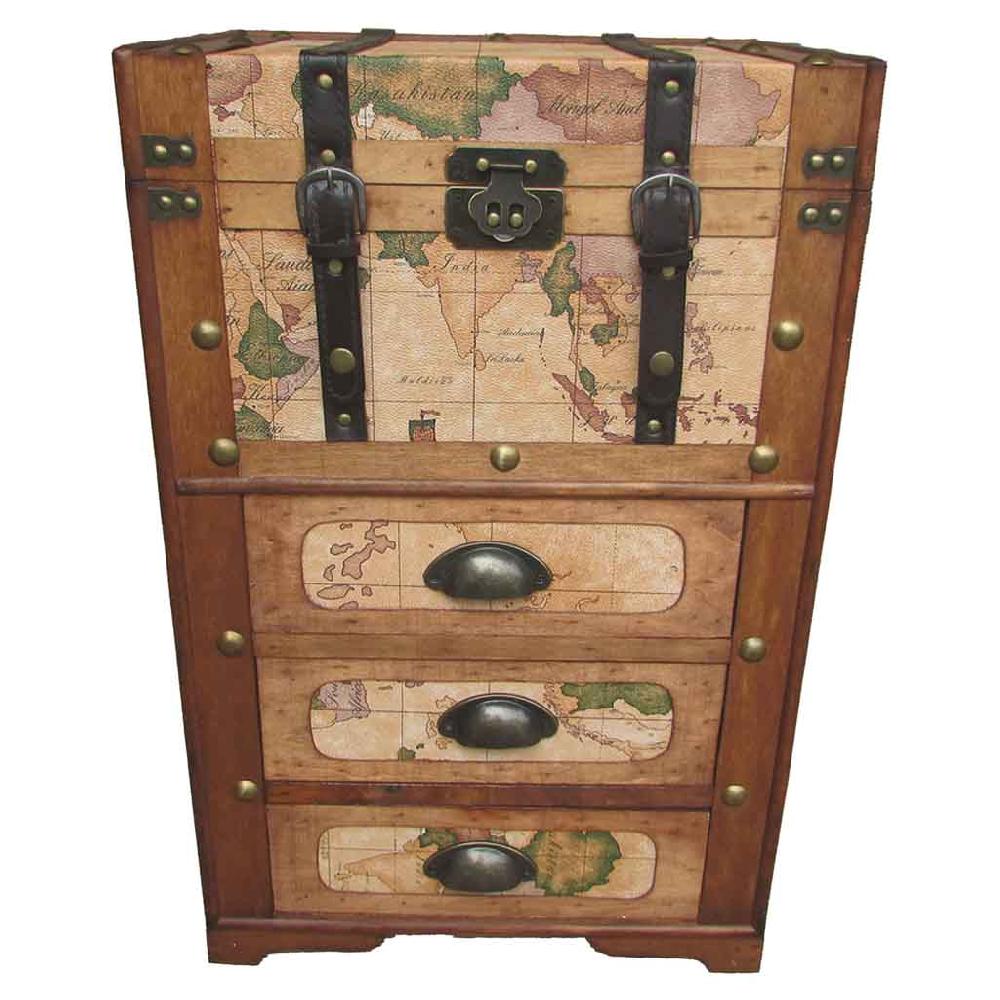 Creaciones meng MUEBLE - BAULES - baul de madera marrón